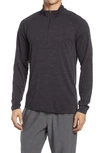 Zella Seamless Quarter Zip Pullover In Black