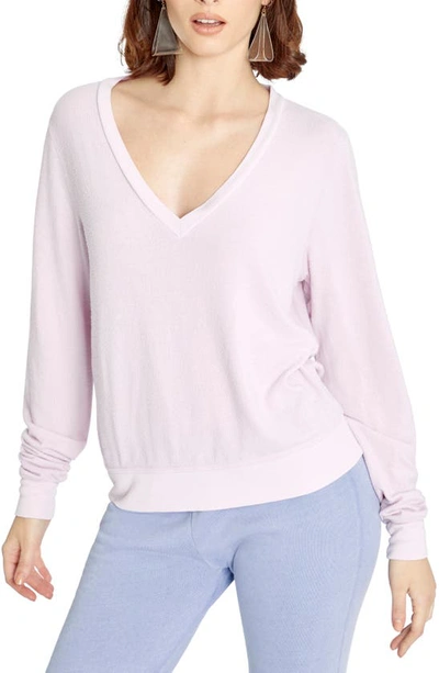 Wildfox Deep V-neck Baggy Beach Jumper Pullover In Wispy