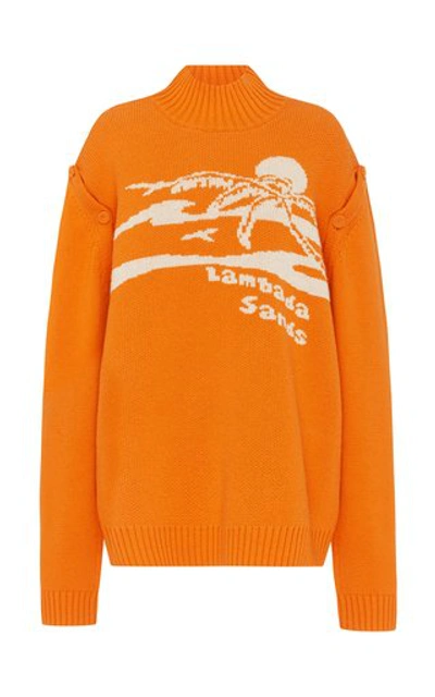 Christopher Esber Women's Lambada Sands Oversized Knit Sweater In Orange