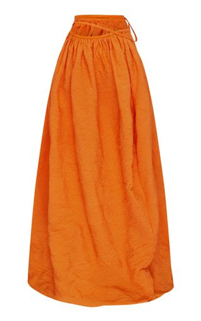 Christopher Esber Wrapped Cocoon Skirt In Orange