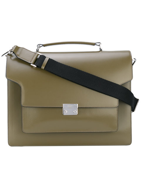 Marni Classic Briefcase In Green | ModeSens