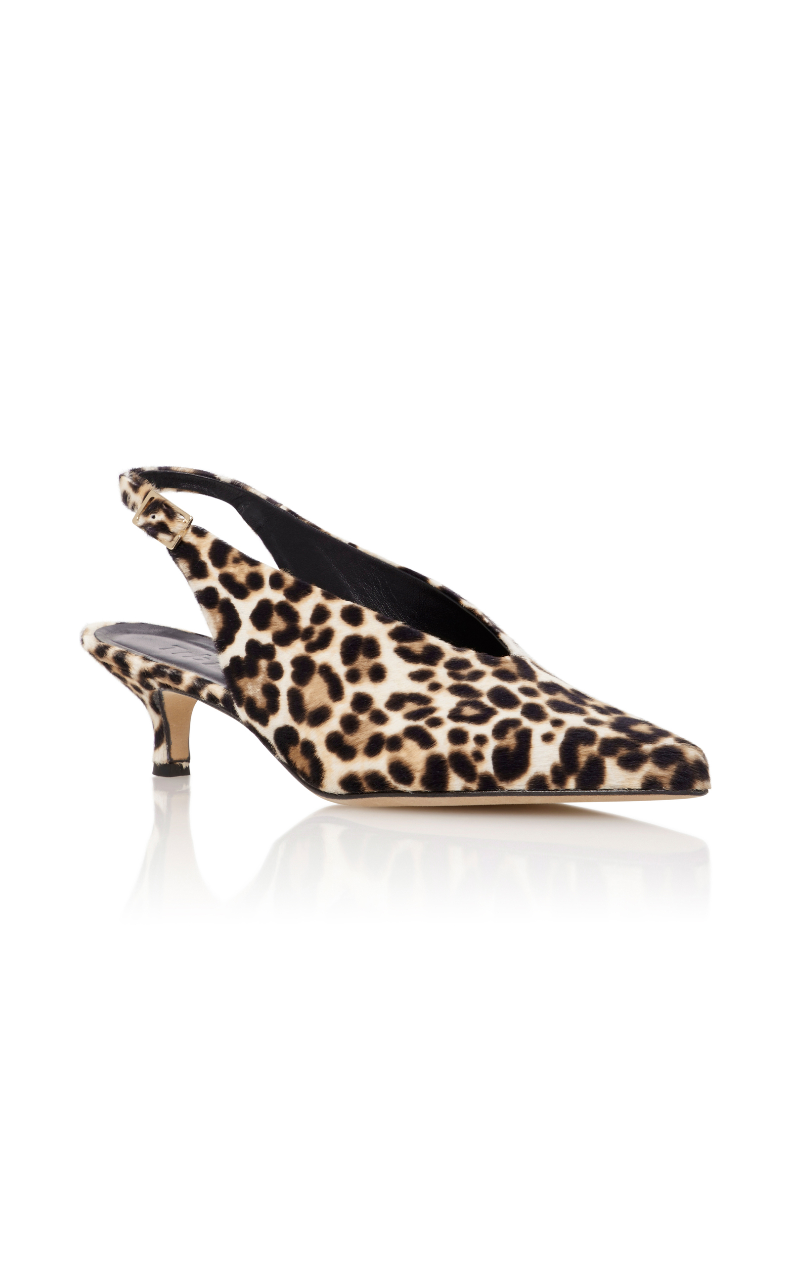 Tibi Lia Leopard-print Calf Hair Slingback Pumps | ModeSens