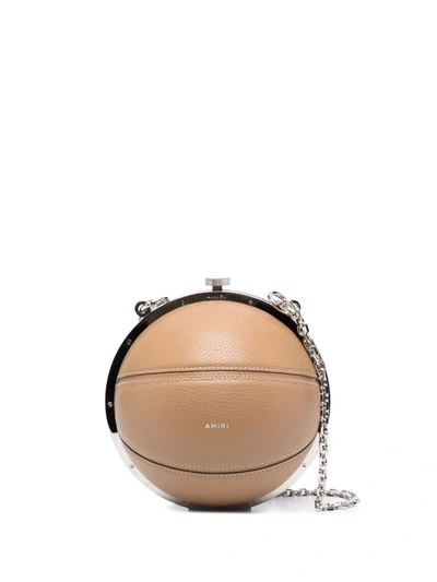 Amiri Oatmeal Basketball Leather Cross-body Bag