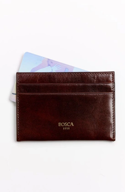 Bosca Old Leather Weekend Wallet In Dark Brown