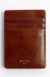 Bosca Old Leather Front Pocket Wallet In Amber