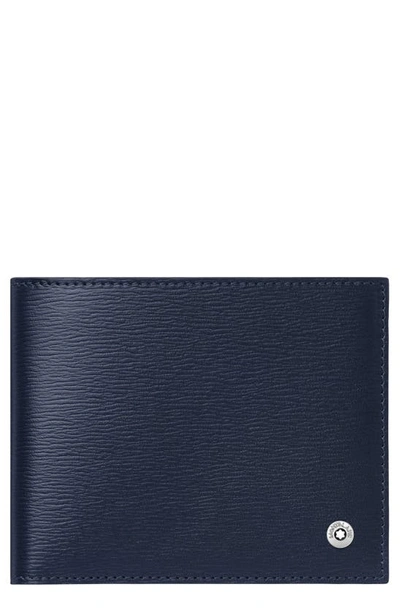 Montblanc Westside Leather Bifold Wallet In Blue