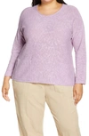 Eileen Fisher Organic Linen & Organic Cotton Sweater In Malow