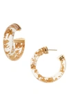Gas Bijoux Abalone Hoop Earrings In Gold