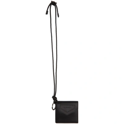 Givenchy Black Small Antigona Strap Wallet In 006 Black/n