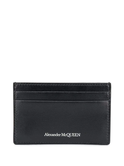 Alexander Mcqueen Leather Card Case In Black