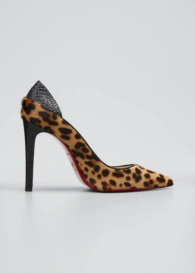 Christian Louboutin Maastricht 85mm Leopard Red Sole Pumps In Brown |  ModeSens