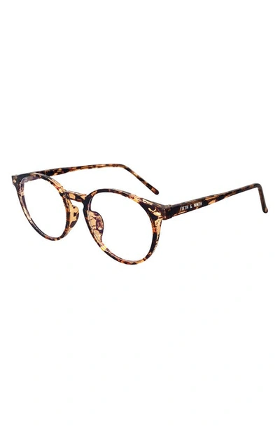 Fifth & Ninth Chandler 48mm Blue Light Filtering Glasses In Brown