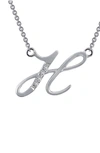 Lafonn Initial Pendant Necklace In H - Silver