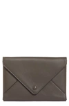 The Row Leather Envelope Bag In Ash Grey
