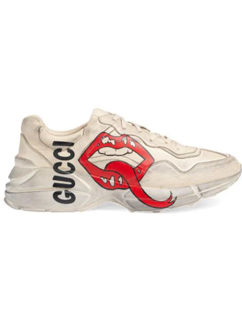 gucci rhyton sneakers mouth print