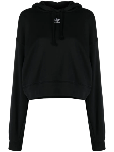 Adidas Originals Adidias Essentials Fleece Hoodie In Black/white