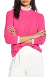 Halogenr Halogen Mock Neck Sweater In Pink Flash