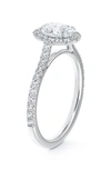 Forevermark De Beers  Center Of My Universe® Oval Halo Engagement Ring With Diamond Band In Platinum-d0.50ct