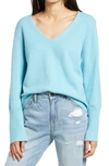 Treasure & Bond V-neck Sweater In Blue Milky