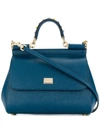 Dolce & Gabbana Sicily Shoulder Bag In Blue