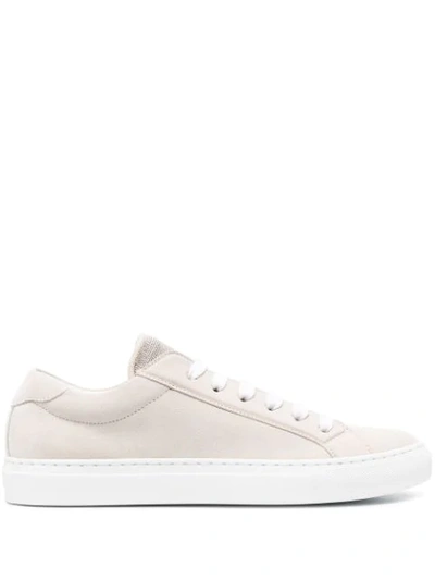Brunello Cucinelli Monili Chain-embellished Low-top Sneakers In White