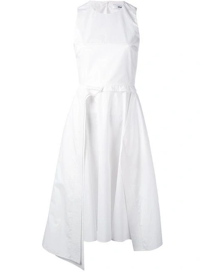 Chalayan Layered A-line Sleeveless Dress In White