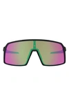Oakley Sutro 137mm Shield Sunglasses In Black/prizm Snow Jade