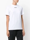 Msgm Logo Print Slub Cotton T-shirt In 01 White