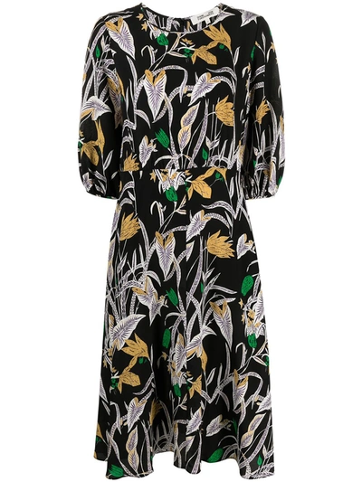 Diane Von Furstenberg Tilly Floral-print Silk Crepe De Chine Midi