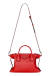 Givenchy Antigona Soft Small Leather Satchel In Light Red