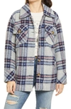 Vigoss Plaid Jacket In Blue/ Pink/ White