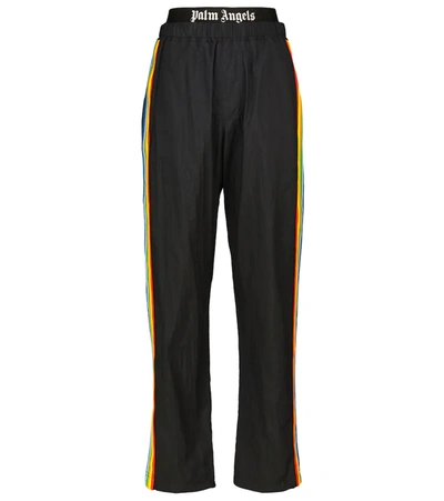 Palm Angels Nylon Trackpants In Black