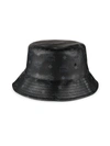 Mcm Visetos Monogram Bucket Hat In Black