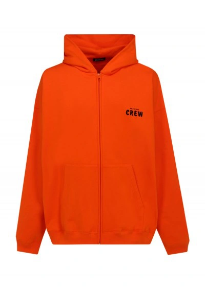 Balenciaga Hoodie In Orange/black