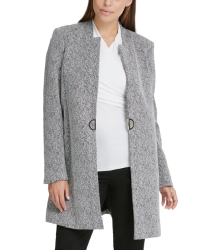 Dkny D-ring Topper Jacket In Light Grey Heather