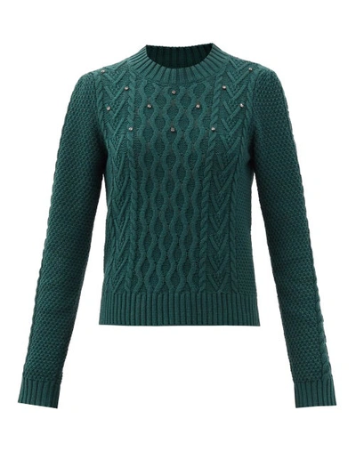 Weekend Max Mara Faenza Viscose Yarn Sweater - Dark Green