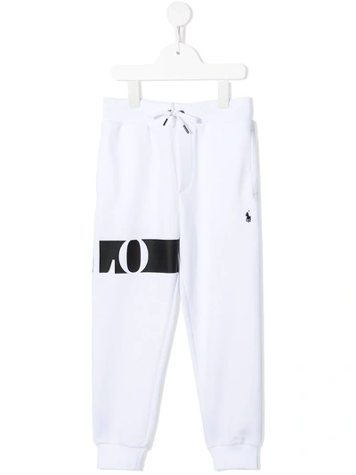 Ralph Lauren Kids' Logo Double-knit Jogger Pant In White