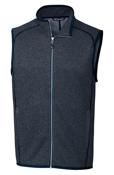 Cutter & Buck Mainsail Zip Vest In Tour Blue Heather