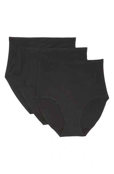 Chantelle Lingerie Soft Stretch 3-pack High Waist Briefs In Black