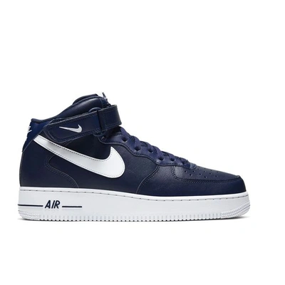 Nike Air Force 1 Mid In Midnight Navy/white