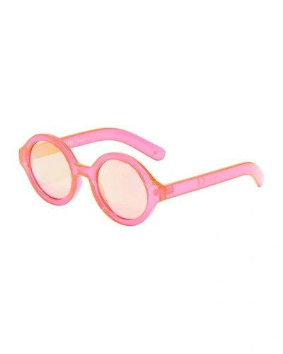 Molo Kids' Girl's Shelby Round Frame Sunglasses In Pink