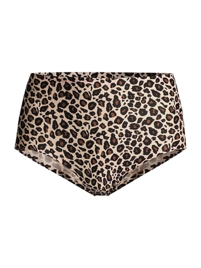 Chantelle Softstretch Leopard Jacquard-knit Briefs In Animal Print