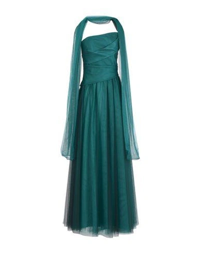 Monique Lhuillier Long Dress In Green