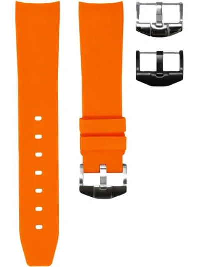 Horus Watch Straps Pin-buckle Watch Strap 20mm In Orange