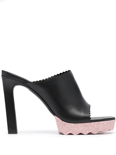 Off-white Sponge High-heel Mules In Black