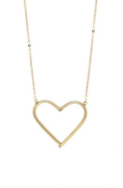 Bony Levy Large 14k Gold Open Heart Pendant Necklace In Yellow Gold