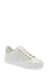 Ferragamo Pierre Bicolor Logo Sneakers In Bianco