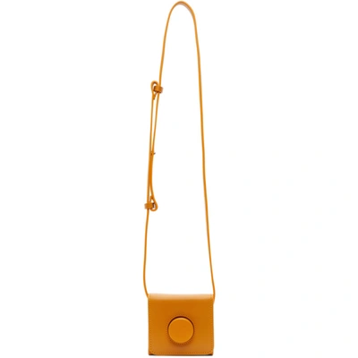 Lemaire Ssense Exclusive Orange Mini Camera Bag In 558 Mustard