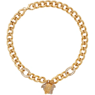 Versace Gold Palazzo Dia Necklace In Kcvo Gold