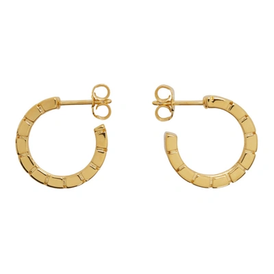 Versace Gold Greca Hoop Earrings In D00h Gold